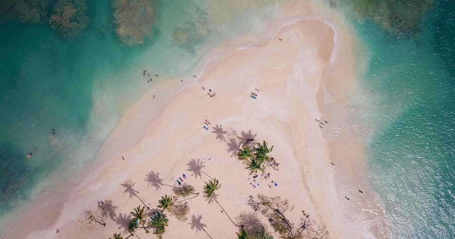 Playa Punta Popy vista aérea