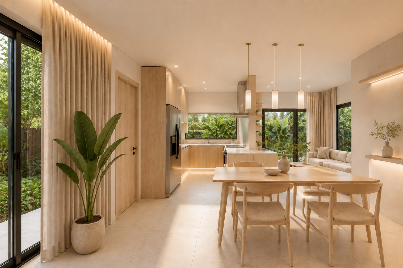 Villa B cocina y comedor