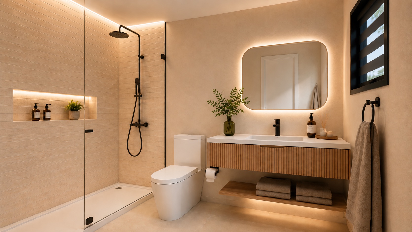 Villa C baño con ducha